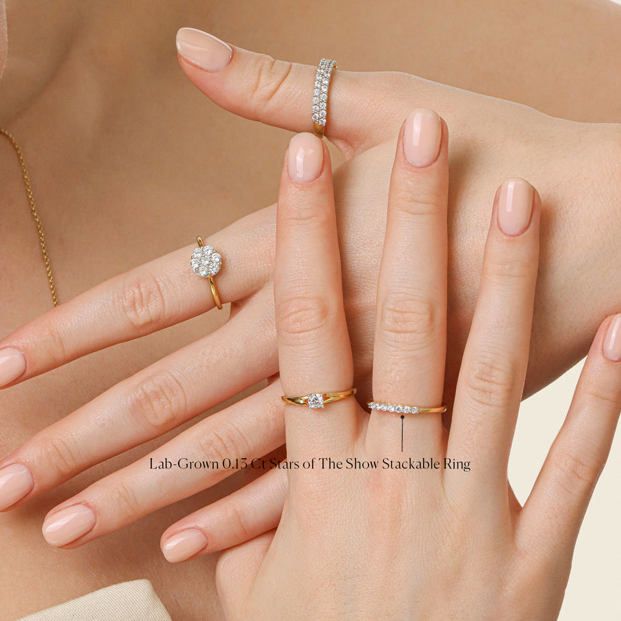 Lab-Grown 0.13 Ct Stars of The Show Stackable Ring