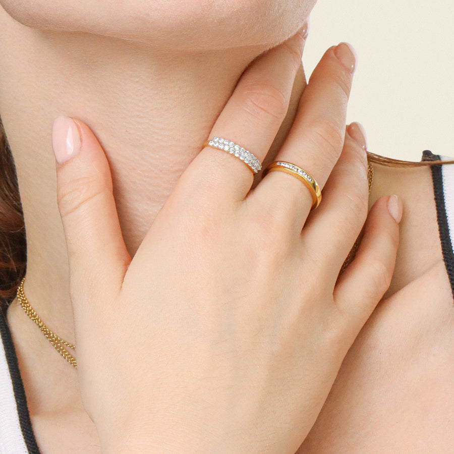 Lab-Grown 0.24 Ct Stackable Symmetry Ring