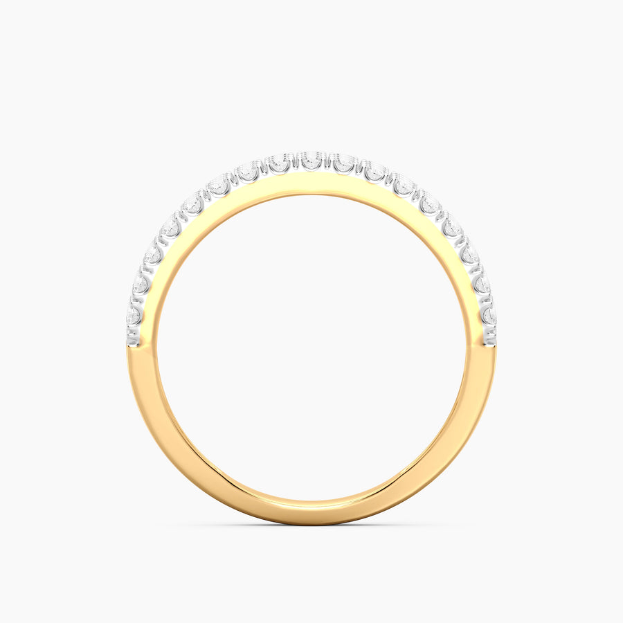 Lab-Grown Pave Triple Row Ring