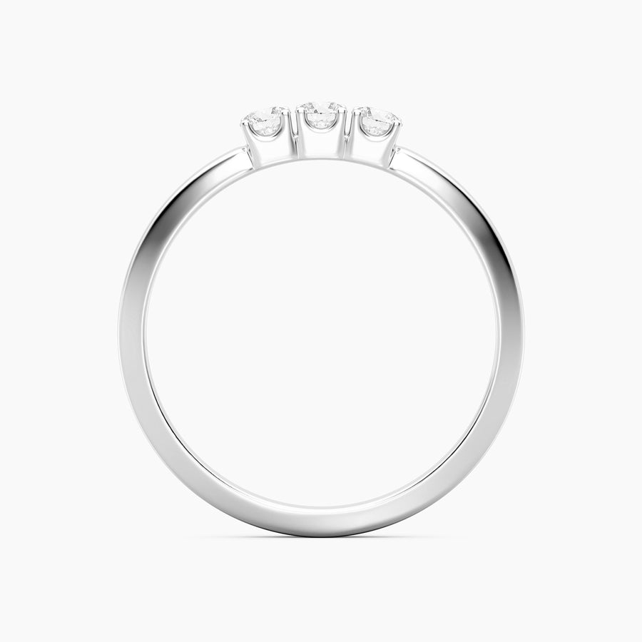 Lab-Grown Luxe Tri-Diamond Ring
