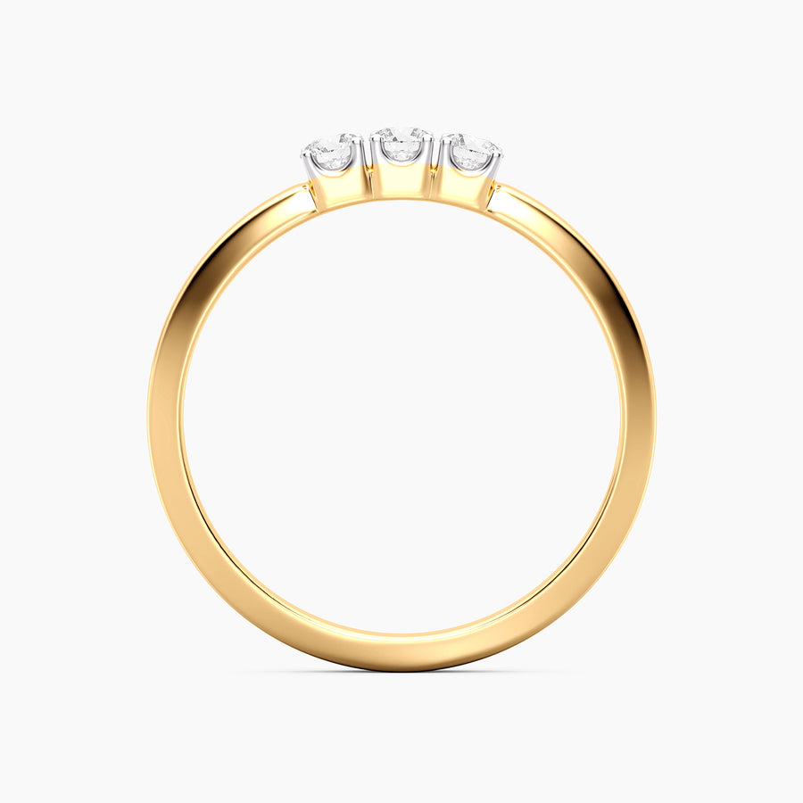 Lab-Grown Luxe Tri-Diamond Ring