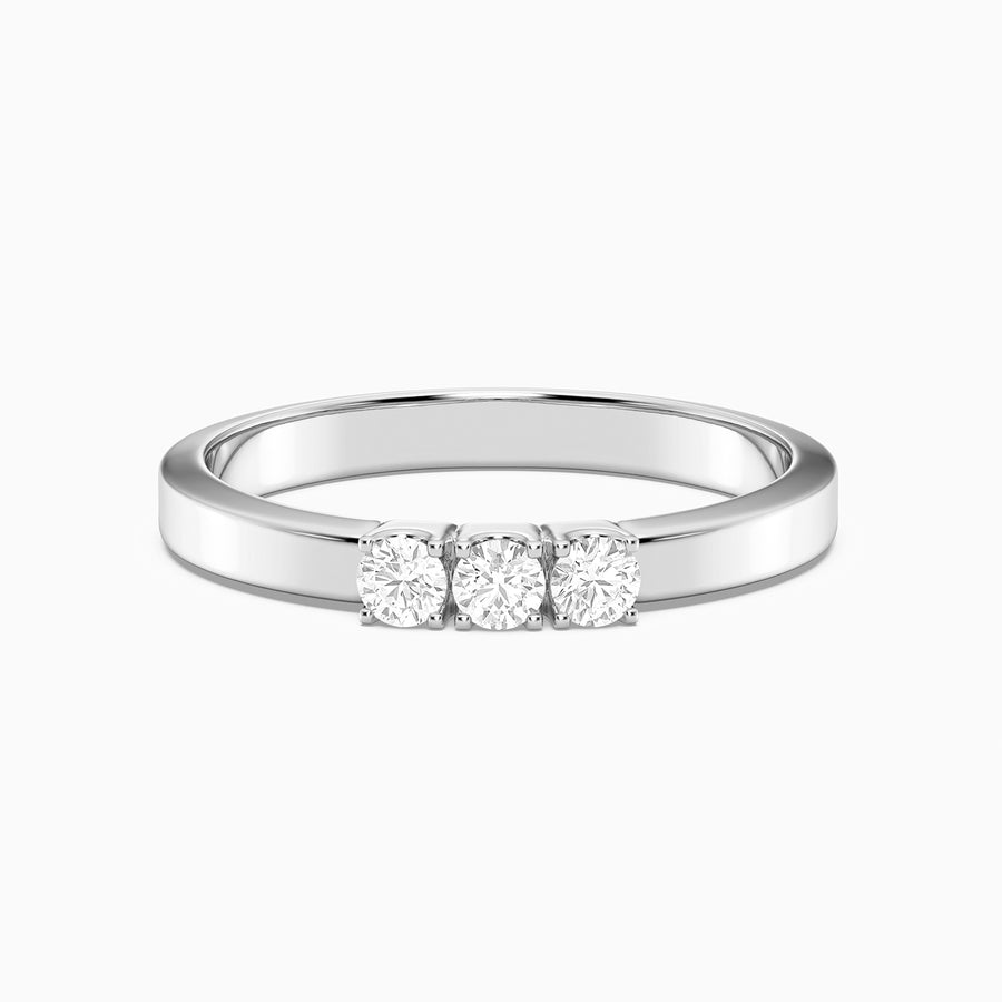 Lab-Grown Luxe Tri-Diamond Ring