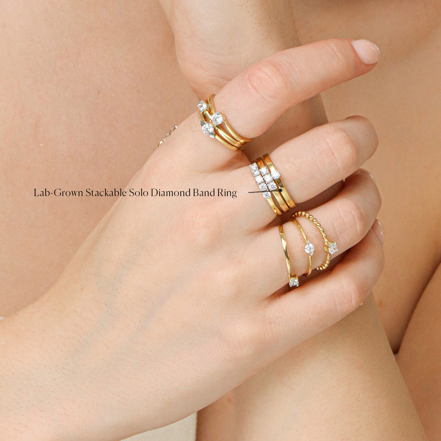 Lab-Grown Stackable Solo Diamond Band Ring