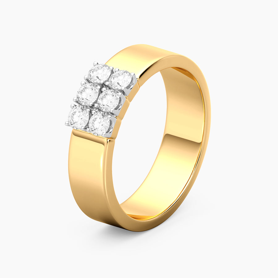 Lab-Grown Trio Band  Ring