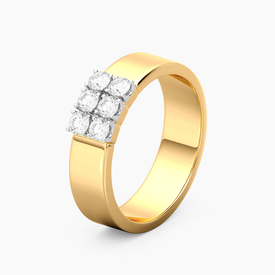 Lab-Grown Trio Band  Ring