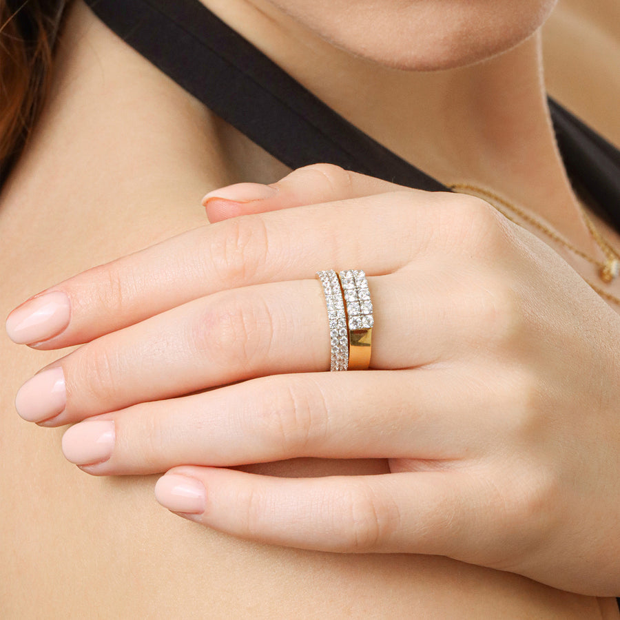 Lab-Grown  Shimmering Eternity Ring
