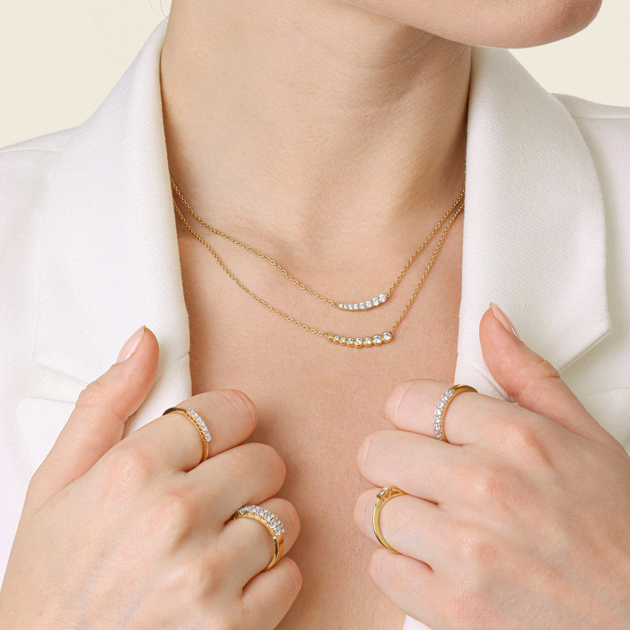 Lab-Grown Pave Classic Pendant Necklace