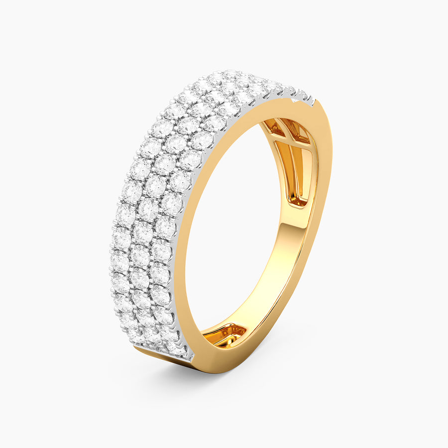 Lab-Grown  Gleaming Round Diamond Band Ring