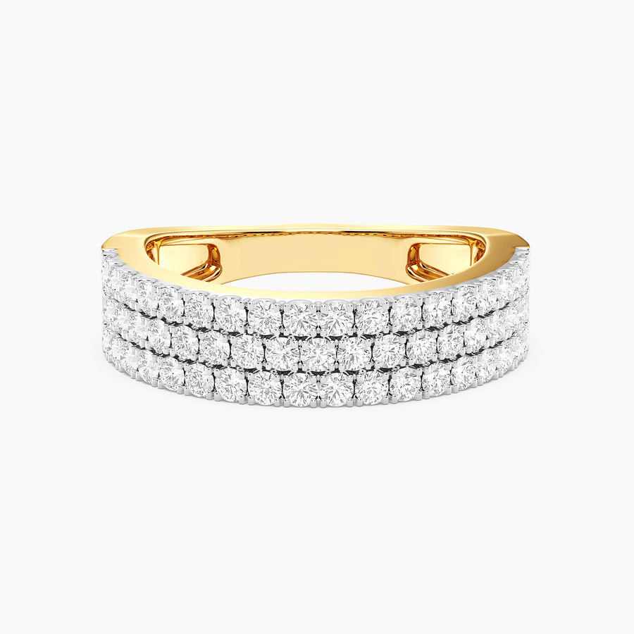 Lab-Grown  Gleaming Round Diamond Band Ring