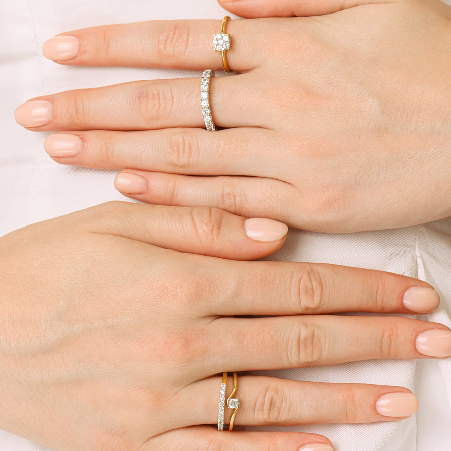 Lab-Grown 0.13 Ct Palms Ring
