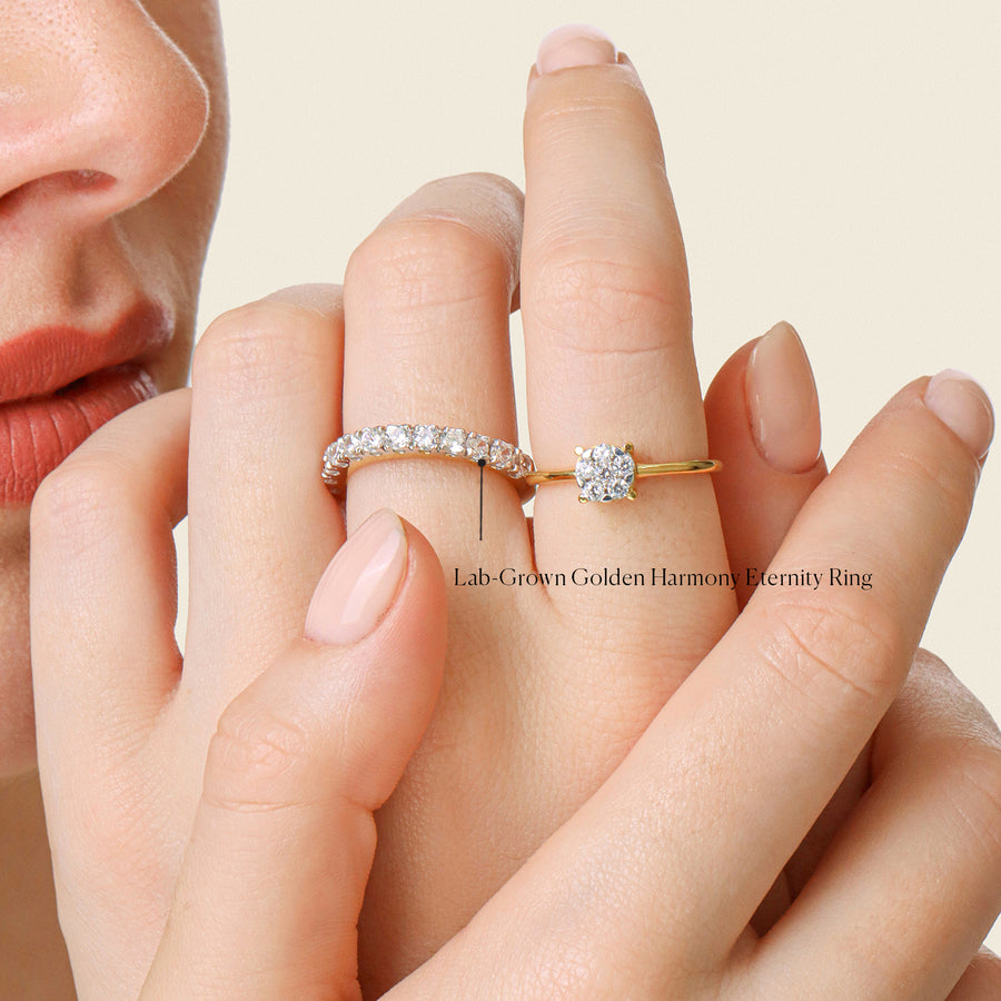 Lab-Grown  Golden Harmony Eternity Ring