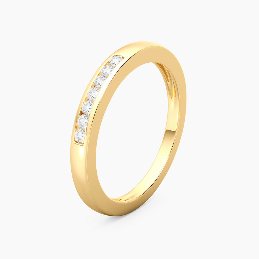 Lab-Grown  0.13  Ct Stackable Symmetry Ring