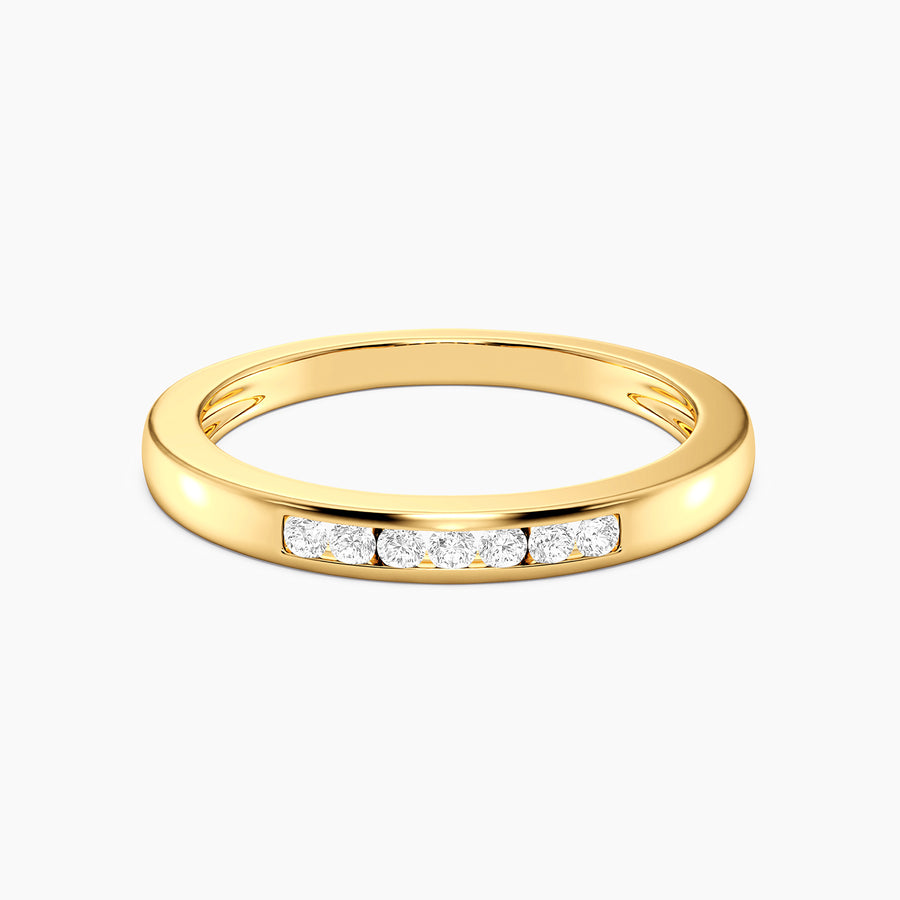 Lab-Grown  0.13  Ct Stackable Symmetry Ring