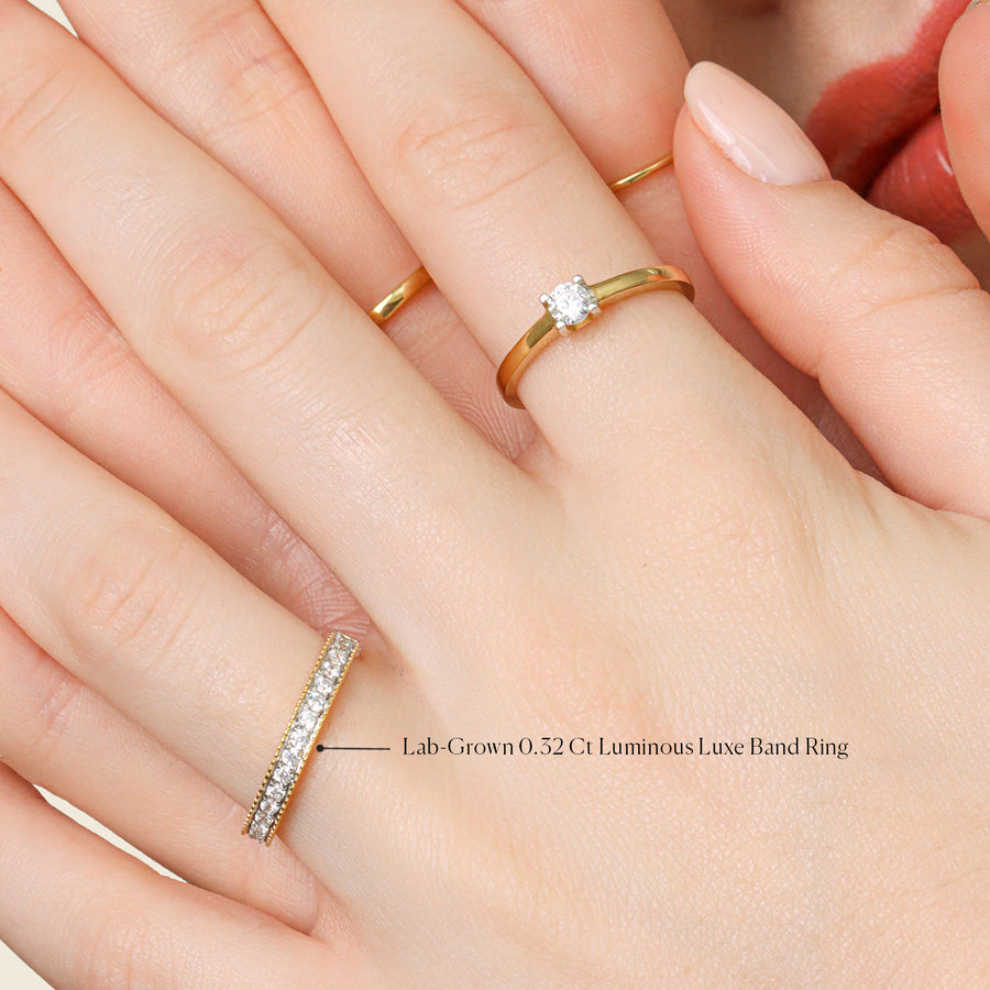 Lab-Grown 0.32 Ct Luminous Luxe Band Ring