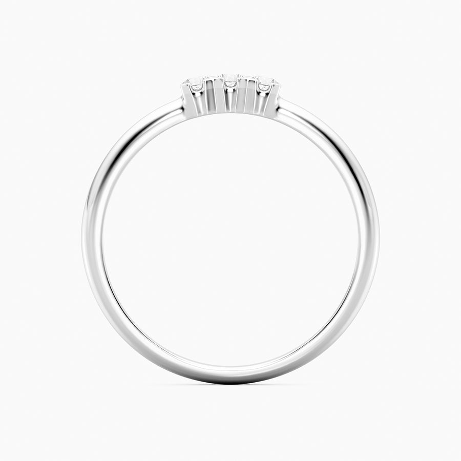 Lab-Grown 0.10 Ct Tri-Stone Brilliance Ring