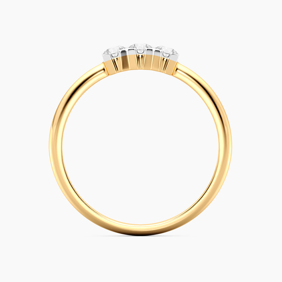 Lab-Grown 0.22 Ct Tri-Stone Brilliance Ring