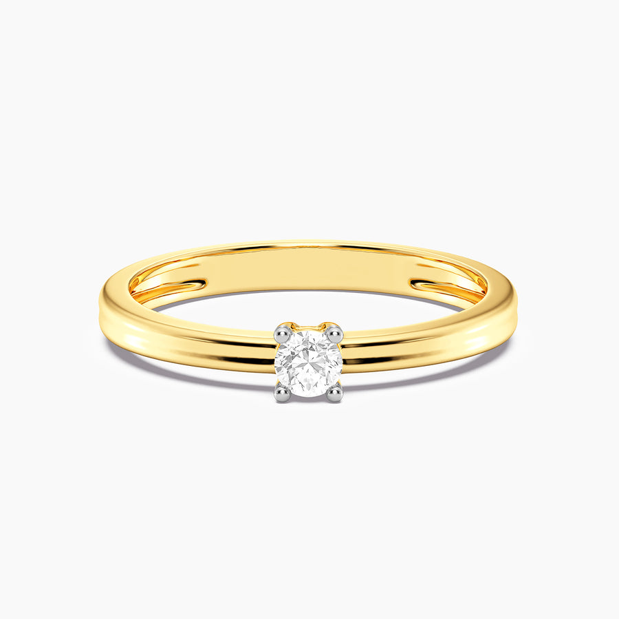 Lab-Grown 0.11 Ct Solo Diamond Stackable Ring