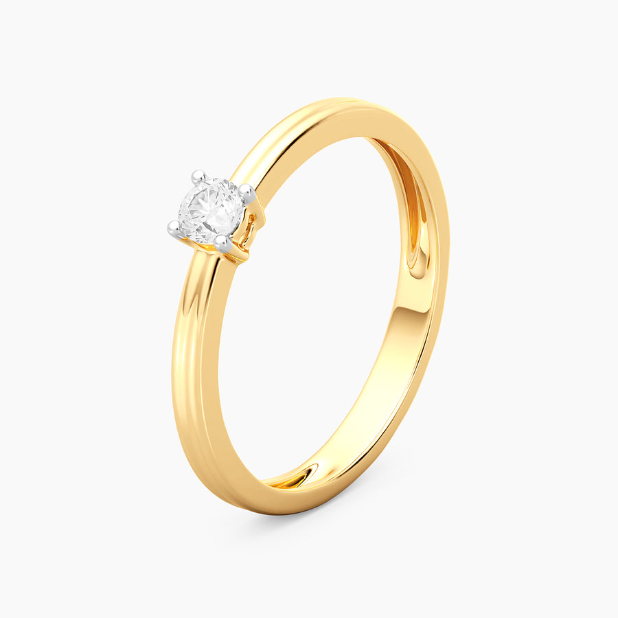 Lab-Grown 0.13 Ct Solo Diamond Stackable Ring
