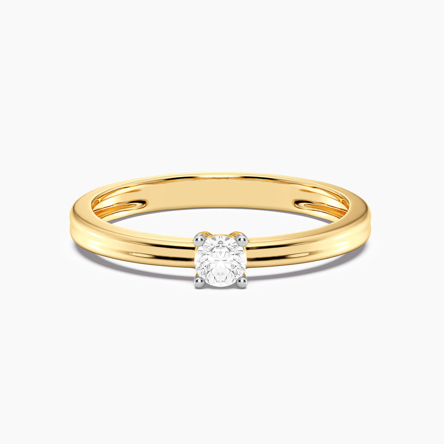 Lab-Grown 0.13 Ct Solo Diamond Stackable Ring