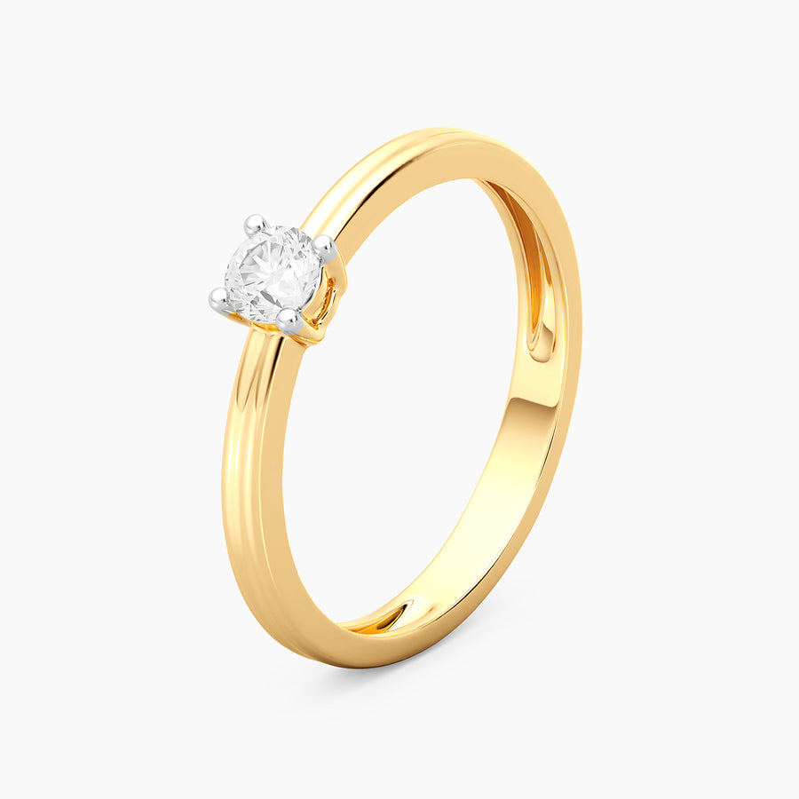 Lab-Grown 0.20 Ct Solo Diamond Stackable Ring