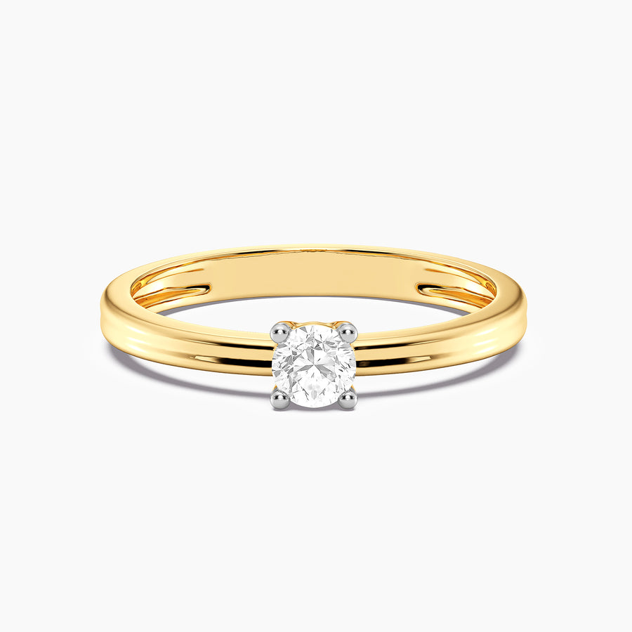 Lab-Grown 0.20 Ct Solo Diamond Stackable Ring