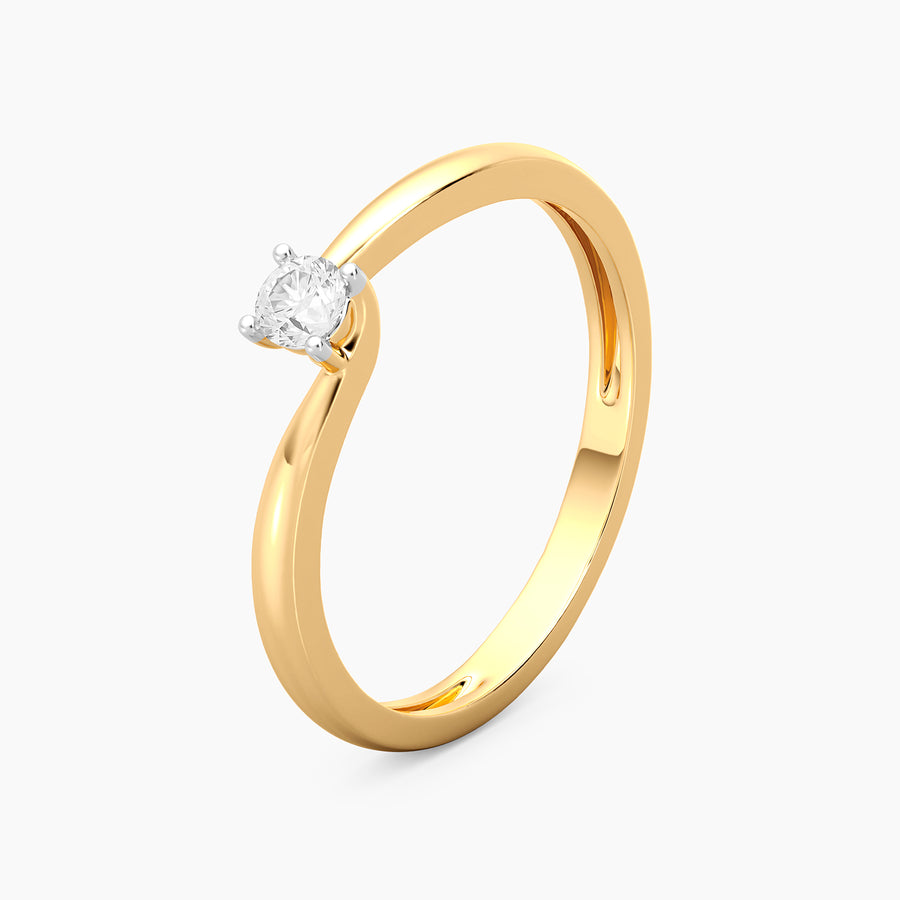 Lab-Grown 0.11 Ct Twist & Turn Solo Ring