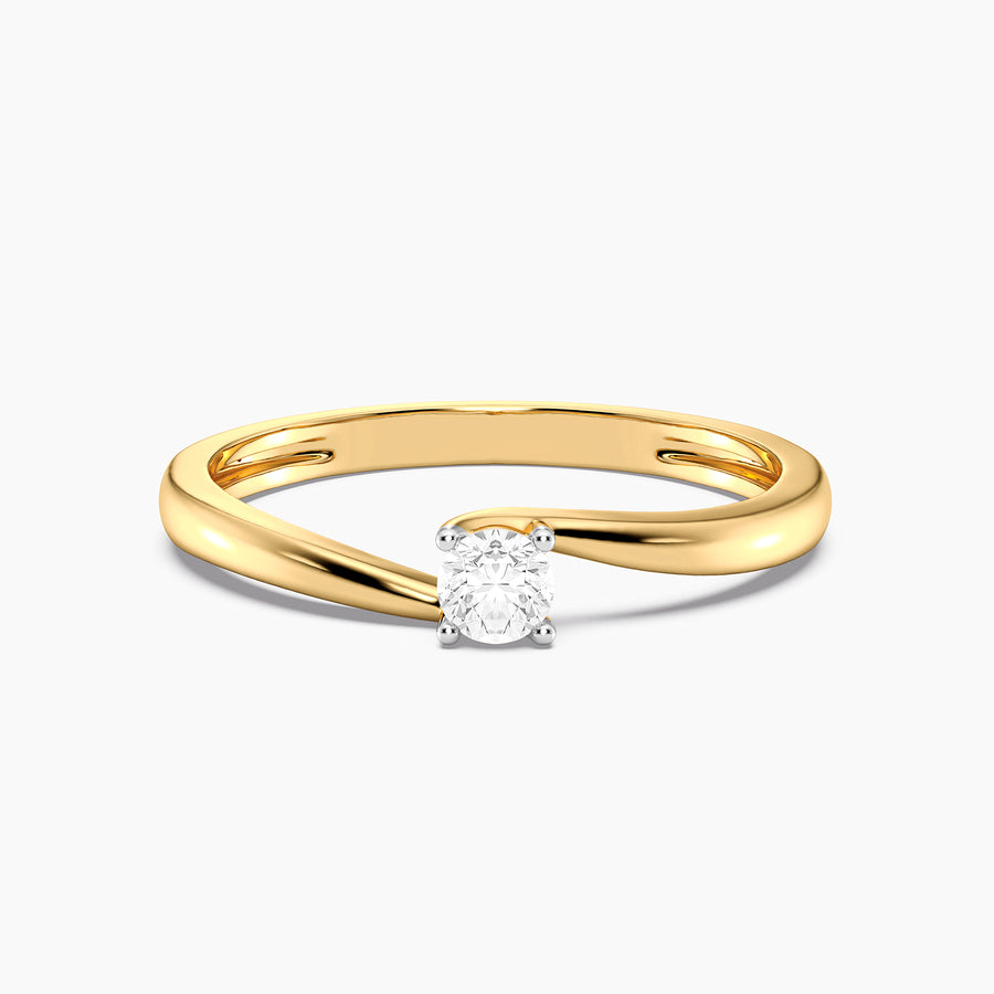 Lab-Grown 0.13 Ct Twist & Turn Solo Ring