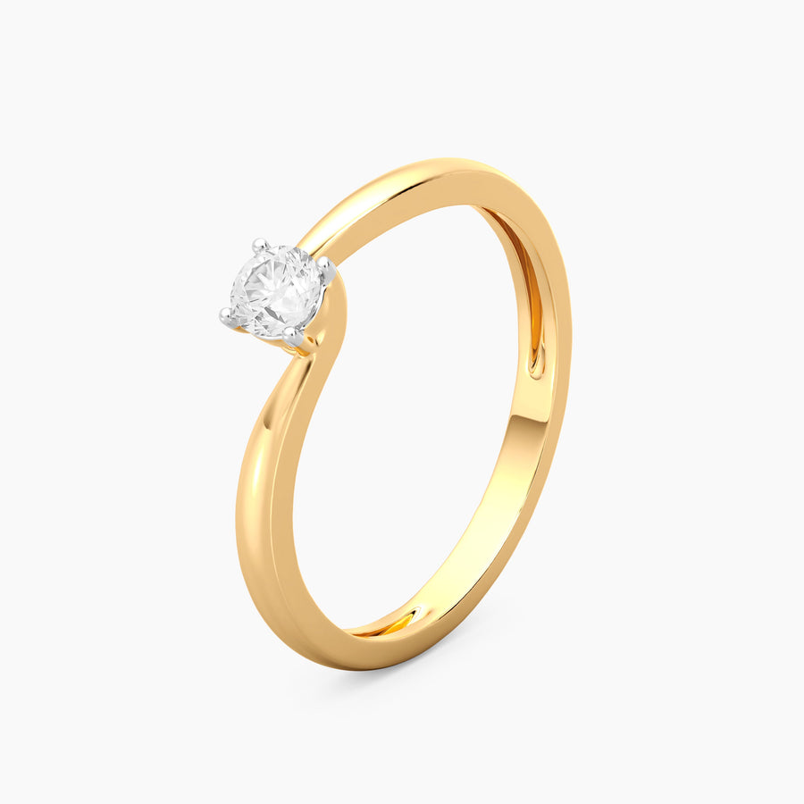 Lab-Grown 0.2 Ct Twist & Turn Solo Ring