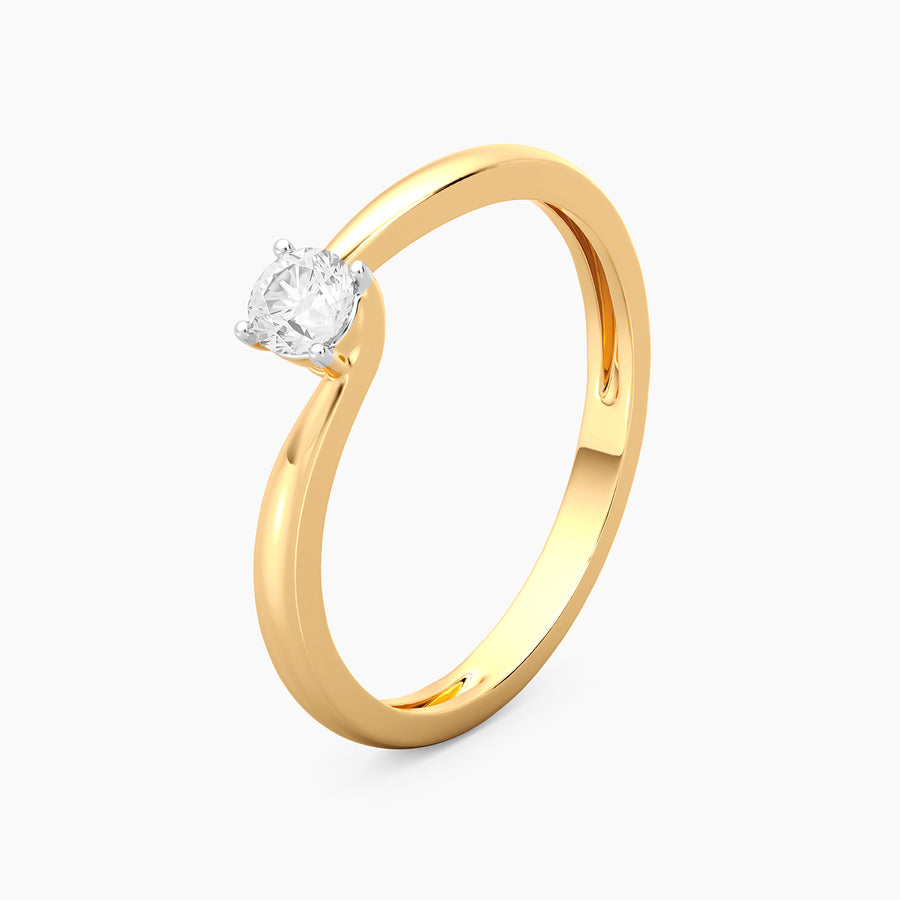 Lab-Grown 0.20 Ct Twist & Turn Solo Ring