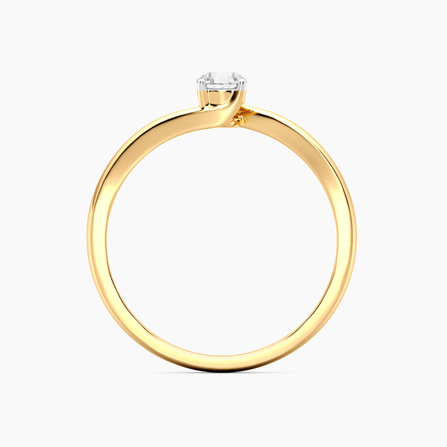 Lab-Grown 0.20 Ct Twist & Turn Solo Ring