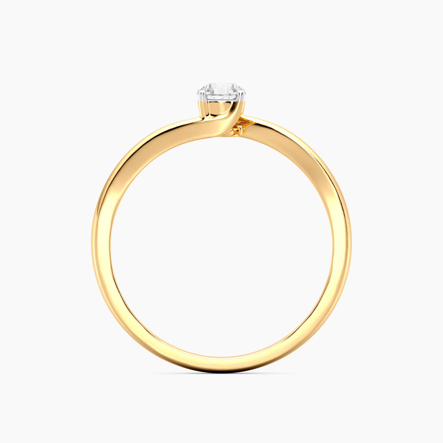 Lab-Grown 0.2 Ct Twist & Turn Solo Ring