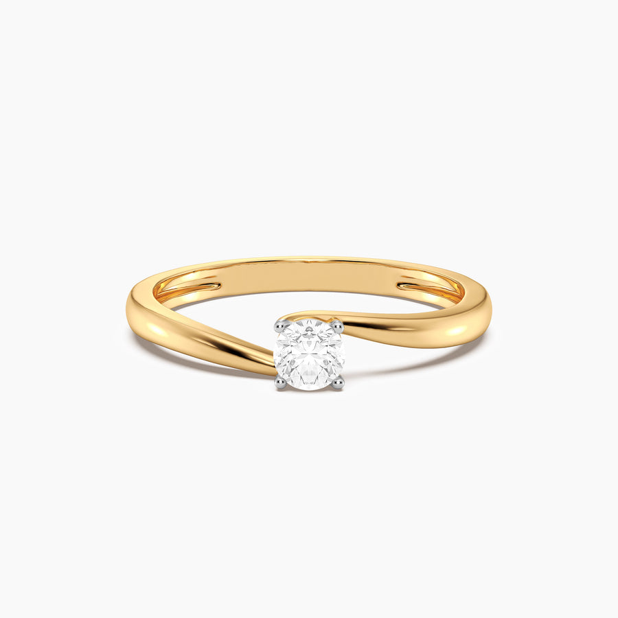 Lab-Grown 0.2 Ct Twist & Turn Solo Ring