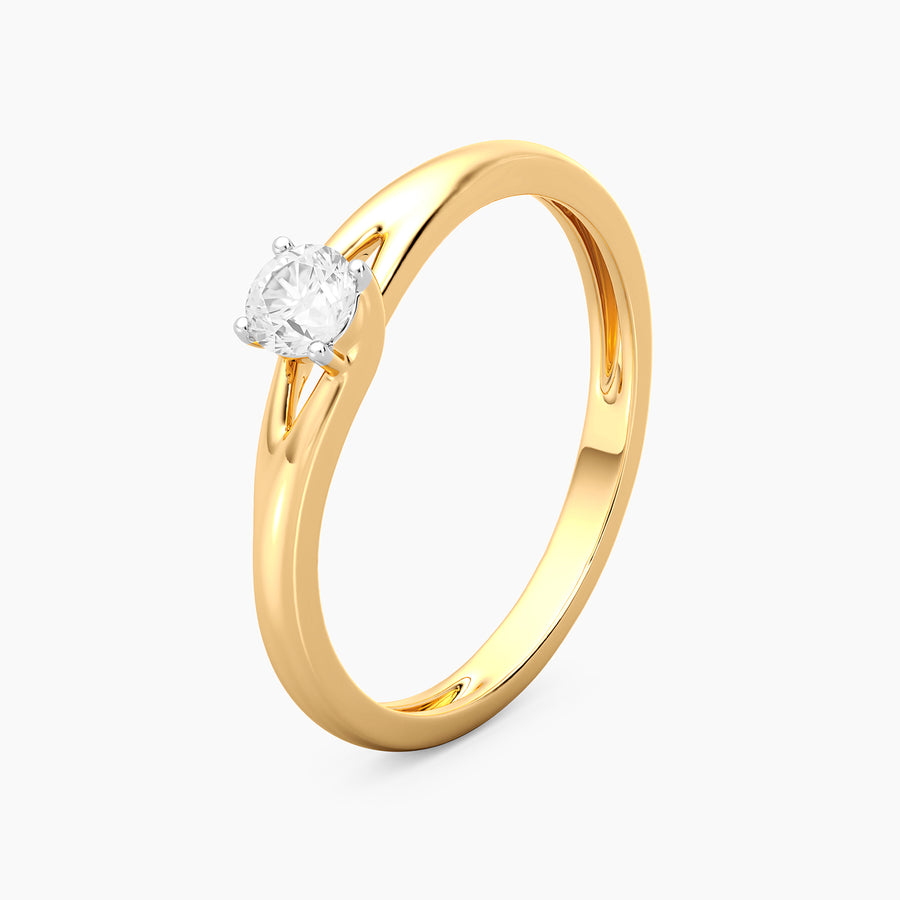 Lab-Grown 0.20 Ct Grapevine Solo Ring