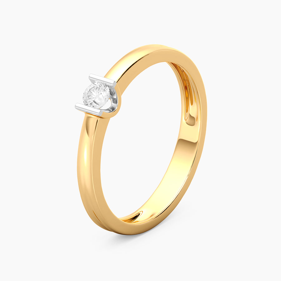 Lab-Grown 0.11 Ct Twin Bar Stackable Ring