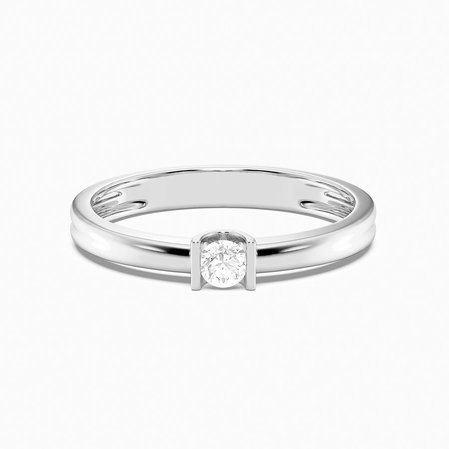 Lab-Grown 0.11 Ct Twin Bar Stackable Ring