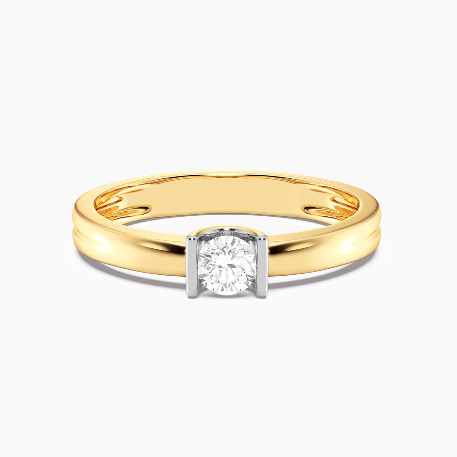 Lab-Grown 0.13 Ct Twin Bar Stackable Ring