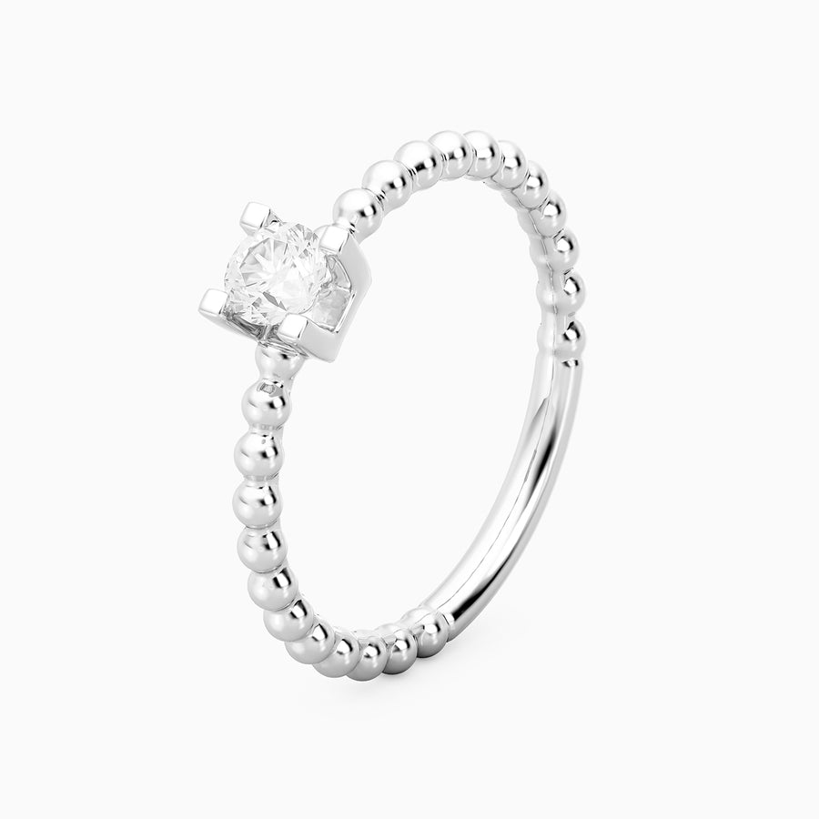 Lab-Grown 0.25 Ct Puff Ring