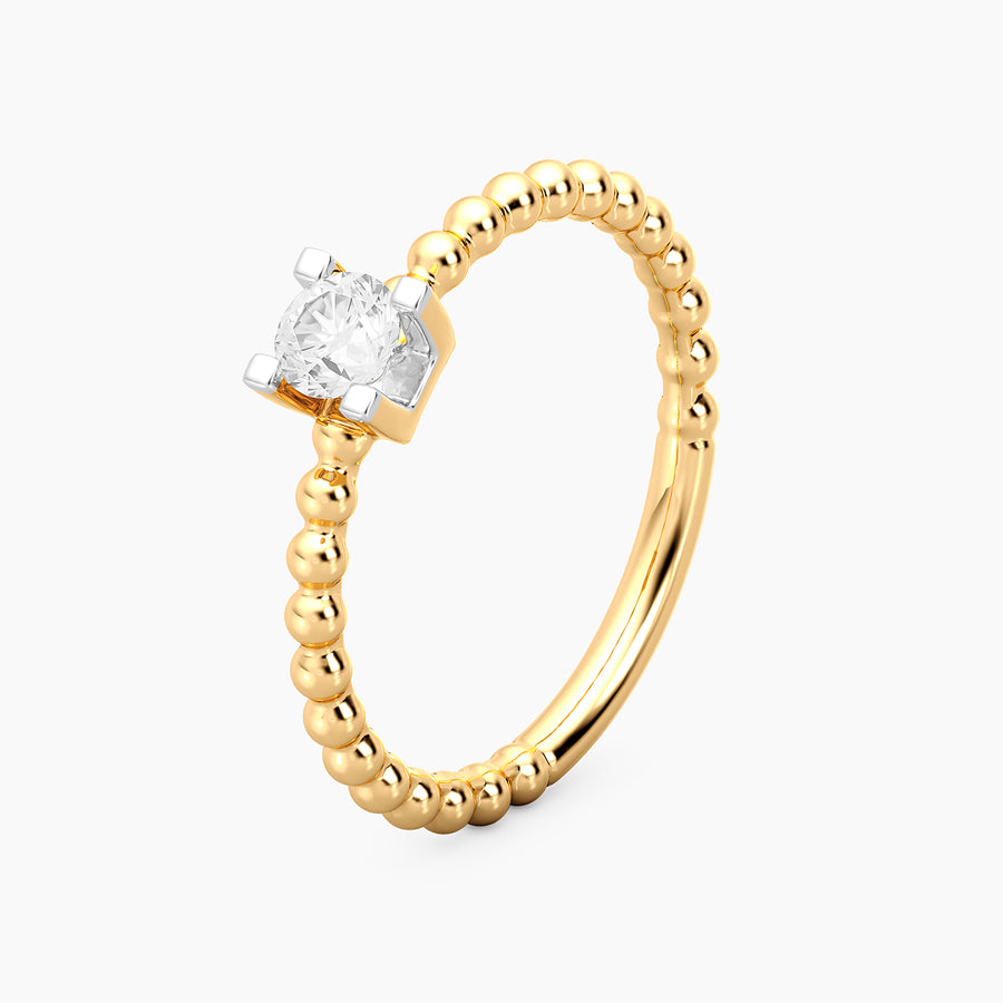 Lab-Grown 0.25 Ct Puff Ring