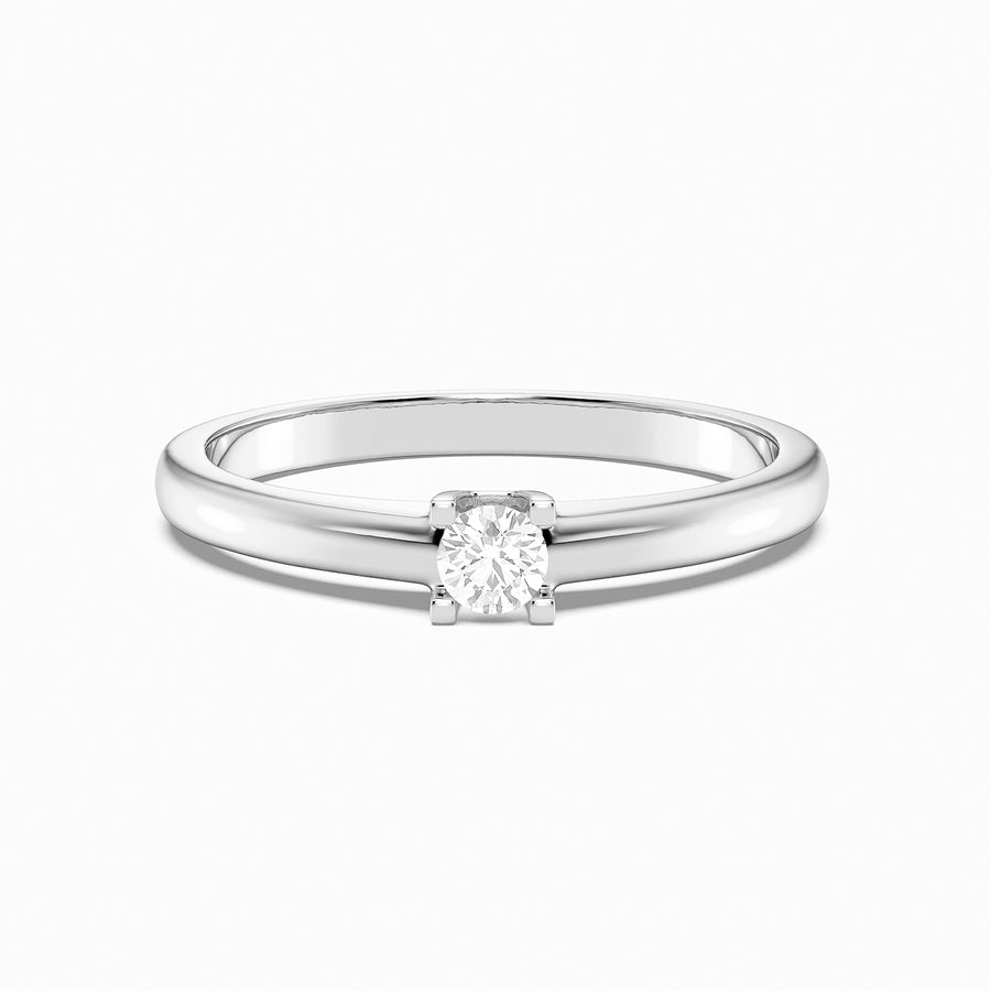 Lab-Grown 0.13 Ct Pillars Solo Ring
