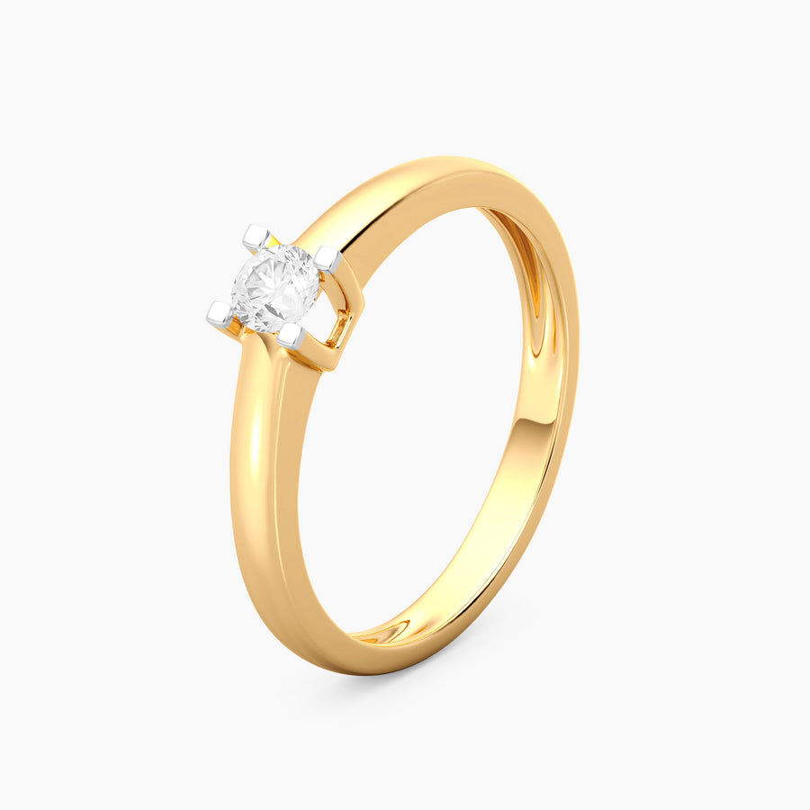 Lab-Grown 0.2 Ct Pillars Solo Ring