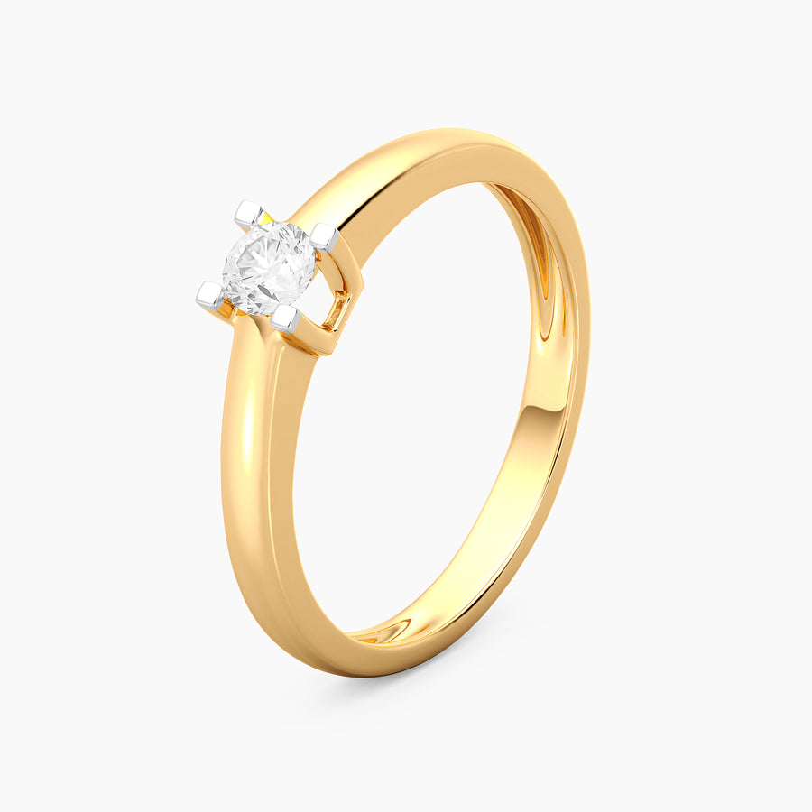 Lab-Grown 0.2 Ct Pillars Solo Ring