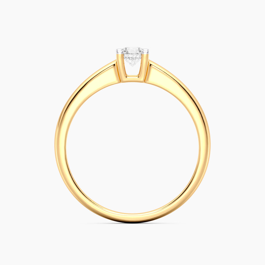 Lab-Grown 0.2 Ct Pillars Solo Ring