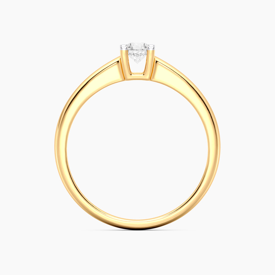 Lab-Grown 0.2 Ct Pillars Solo Ring