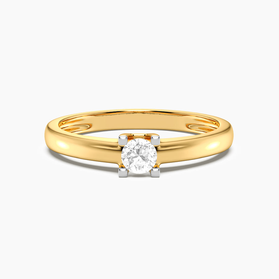 Lab-Grown 0.2 Ct Pillars Solo Ring