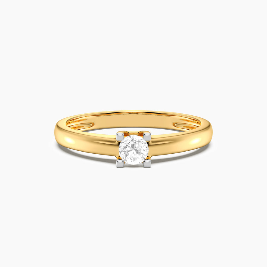 Lab-Grown 0.2 Ct Pillars Solo Ring