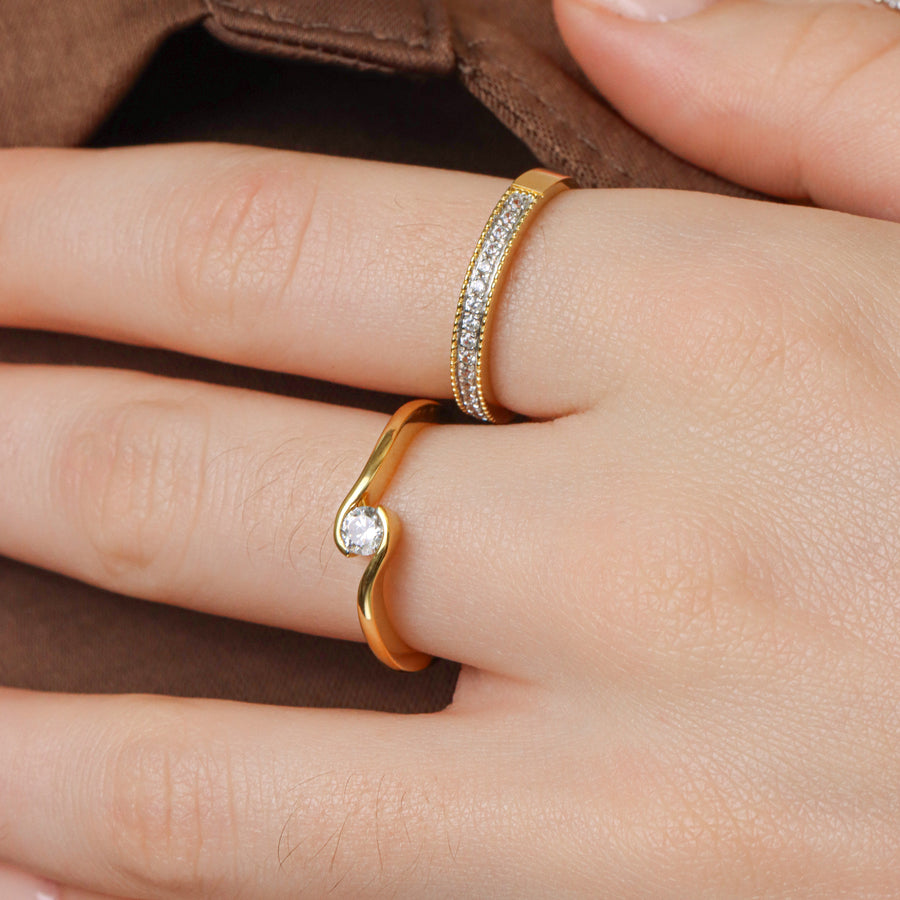 Lab-Grown 0.2 Ct Palms Ring