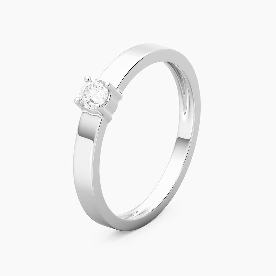 Lab-Grown 0.11 Ct Diamond Solo Band Ring