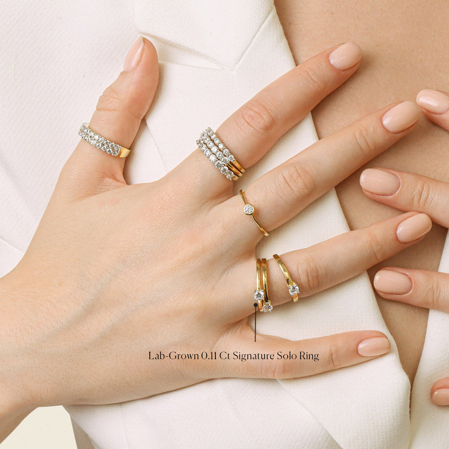 Lab-Grown 0.11 Ct Signature Solo Ring