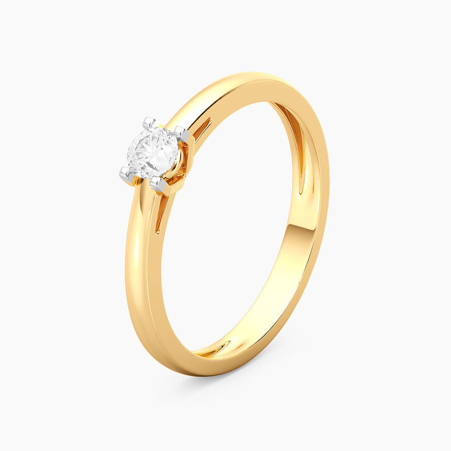 Lab-Grown 0.20 Ct Diamond Halo Gold Ring
