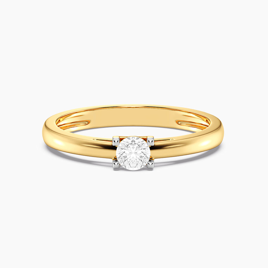 Lab-Grown 0.20 Ct Diamond Halo Gold Ring